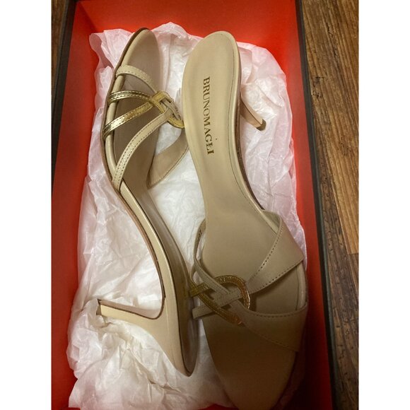 Bruno Magli Beige Heel Sandals - Size 39 EUR  9 US New In Box - Picture 10 of 12